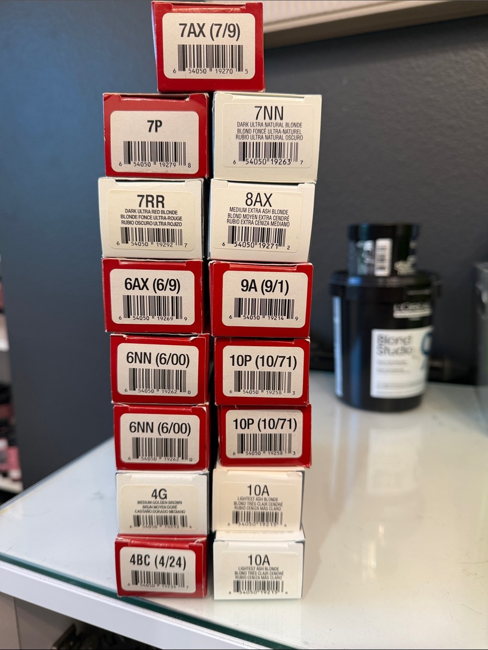 Professional Women’s Hair Color Boxes - Red and White